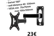TV Monitor Wall Mount Bracket Tilt Swivel 13-27"