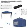 3x3m Popup Gazebo Marquee Party Tent Pavilion Blue with 4 Sides Image 7