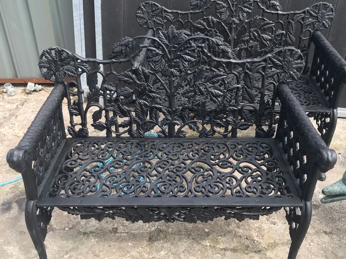 Pair Cast Iron Garden Seats