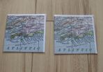 Old Map of the South West of Ireland greeting card x 2