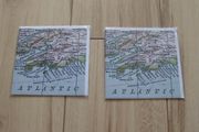 Old Map of the South West of Ireland greeting card x 2