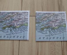 Old Map of the South West of Ireland greeting card x 2