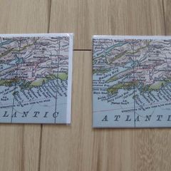 Old Map of the South West of Ireland greeting card x 2