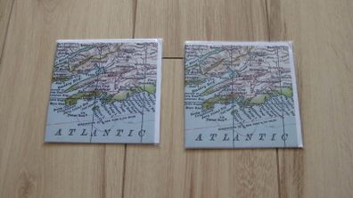 Old Map of the South West of Ireland greeting card x 2