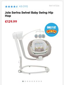 Joie Serina Swivel Baby Swing Hip Hop