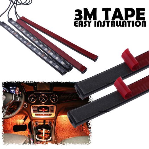 APP Controlled RGB 48-LED Glow Interior Kit Under Dash Neon Footwell Inside Seats Light