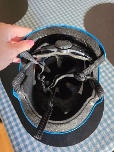 Micro metalic blue Bike/Scooter Helmet