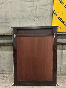 White mantel mirror