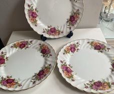 Reduced Vintage Myott  ironstone Rose Garden pattern dinner plate