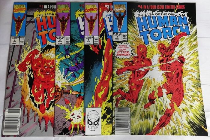 Saga of the Original Human Torch Limited Series Issues 1-4 (1990)