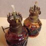 Vintage Amber Glass Oil Lamps  / 1960s Image 5