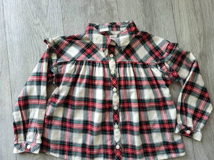 Gap tartan girls 3-4 top shirt new