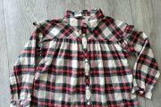 Gap tartan girls 3-4 top shirt new