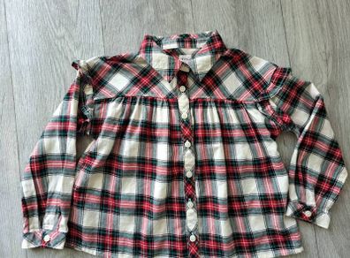Gap tartan girls 3-4 top shirt new