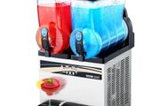 Commercial Frozen Drink Maker, 15Lx2 Double Tank Slushy Machine, 120 Cups Stainless Steel Margarita Smoothie Frozen Drink Machine
