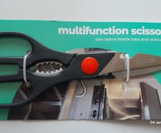 Keep It Handy Multifunction Scissors Kitchen Shears Heavy Duty Sharp Cutter Bottle Opener Black