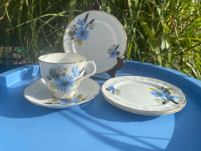 Arklow bone china trio and plates
