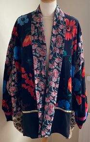 Zara Velvet Kimono Jacket Size Medium