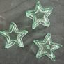 Set of 3 beautiful 5-point star-shaped glass dishes / candle holders Image 2
