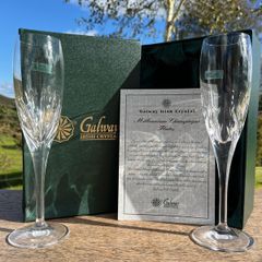 Vintage Galway Crystal Champagne Flutes (2000) - Elegance for Celebratory Moments