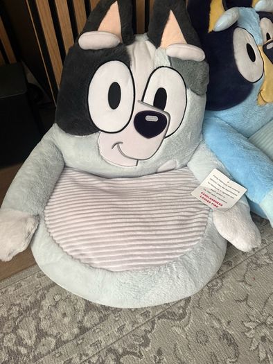 3 plush soft bluey chairs
