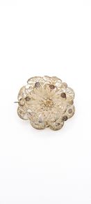 835 Vintage Sterling Silver Flower Brooch