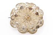 835 Vintage Sterling Silver Flower Brooch