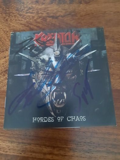 KREATOR: Hordes of Chaos (Autographed fully- -CD Cover only)