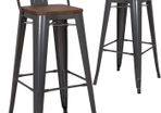 Metallic Grey kitchen Bar Stools