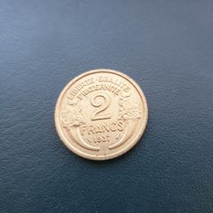 1937 2 francs coin