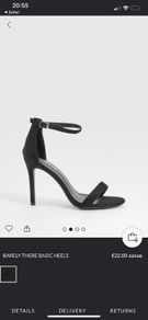 New missguided heeled black sandals