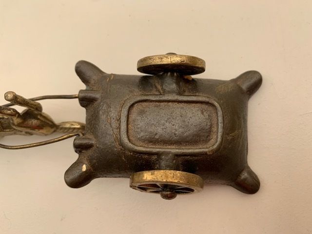 Mid Century Brass Horse & Cart Ornament