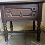 Antique wood bedside locker Image 4