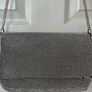 Silver topshop sequin diamond shoulder bag Image 2