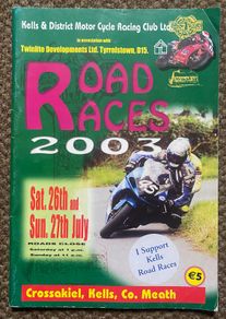 2003 Kells Road Races Programme - Motorcycle Racing - Meath