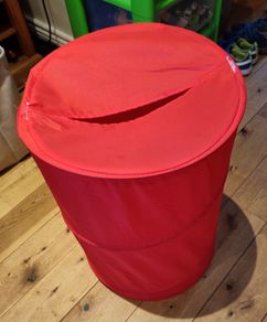 Red laundry basket