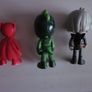 Disney PJ Masks Action Figures X3 Luna Girl 3",Super Moon Gecko 3" and Image 2