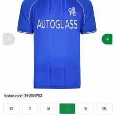 Official Chelsea FC Retro Home Shirt 1998/2000 - Score Draw