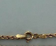 18k gold rope chain