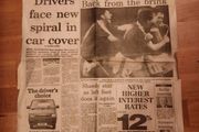 Italia 1990 - Irish Independent Tuesday 12th June 1990 -Ireland v England-(Front page and 4 page pull-out)