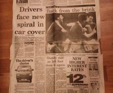 Italia 1990 - Irish Independent Tuesday 12th June 1990 -Ireland v England-(Front page and 4 page pull-out)