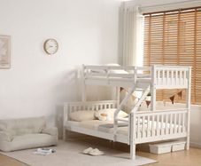 Triple Bunkbed in White/Grey