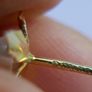 Vintage Solid 9ct Yellow Gold 375 Pearl Stud Earrings, Flower Style 0,9g Image 8