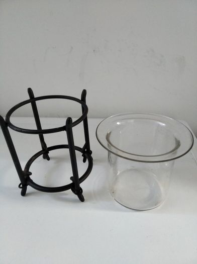 Metal And Glass Candle Holder