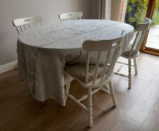 IKEA Rosentorp dining table with 4 chairs