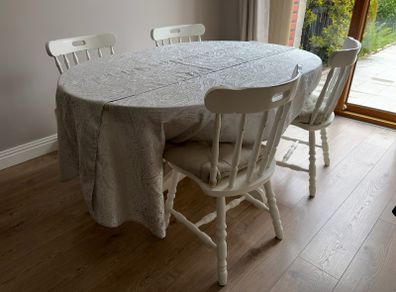 IKEA Rosentorp dining table with 4 chairs