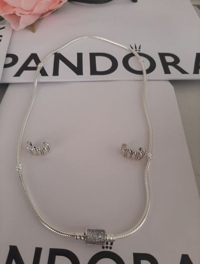 New pandora necklace with sparkling cubic zirconia clasp