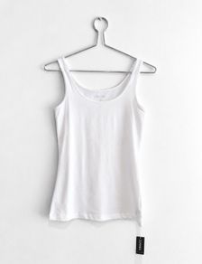 New Dunnes Stores White Stretch Vest Top