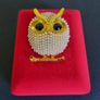 Owl Brooch Shawl Pin Badge Vintage Style Faux Pearls Bird Brooch Brown Owl Broach Image 6