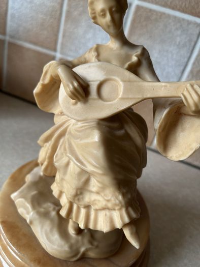 Vintage Midcentury Lady playing a Mandilin